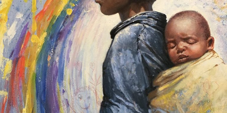 'Rays Of Hope' portrait by Michael Jackson Art